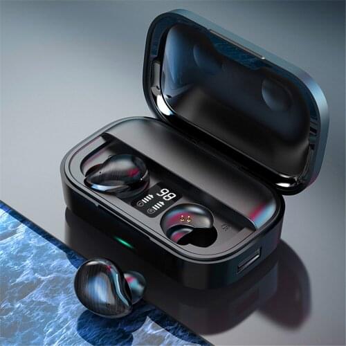 Wireless Headphones TWS Bluetooth 5.0 Earphones Noise Reduction Mini Headset Sports in Ear Headphones Case With Mic Headphones