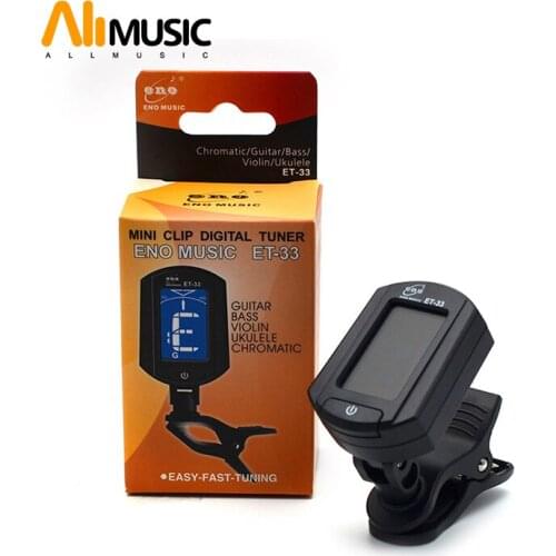 ENO ET-33 Mini Clip-on Digital LCD Chromatic Guitar Bass Violin Ukulele Chromatic Tuner