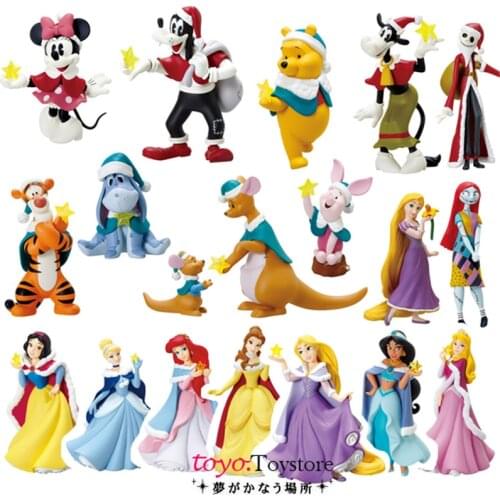 Disney Mickey mouse minnie mouse Cinderella Snow White princess action Figure Collectible Model Toy christmas tree ornament toys