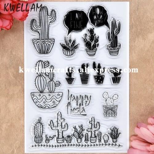 Cactus happy fiesta Scrapbook DIY photo cards rubber stamp clear stamp transparent stamp 10x15cm KW8070205