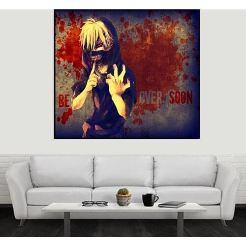 Colorful Japan Anime Tokyo Ghoul Colorful Artwork Anime Wall Scroll Decoration Poster Art Prints 50 x 70 cm,No Frame