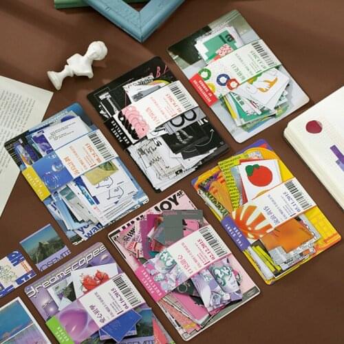 60PCS/pack Creative Card Sticker Set DIY Hand Account Crafts Scrapbooking Journal Decoration Materials