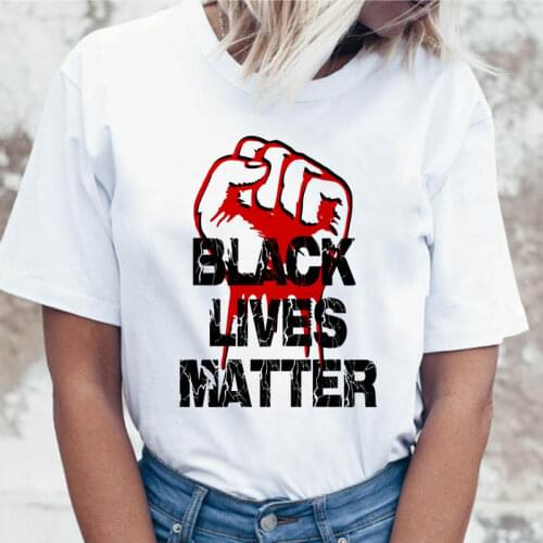 2020 New T-shirt Women Black Lives Matter White Top Female T Shirts Casual Short Sleeve I Cant Breath Printed Tee Tops Clothes