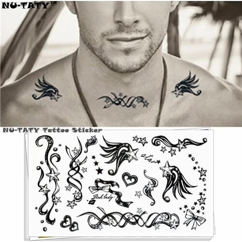Nu-TATY Star Bracelet Temporary Tattoo Body Art Arm Flash Tattoo Stickers 17*10cm Waterproof Fake Painless Tattoo Sticker