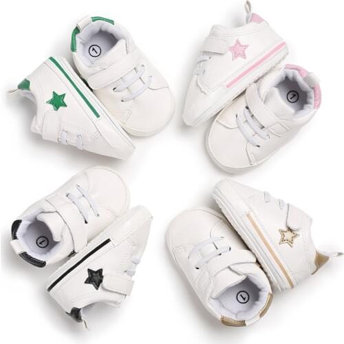 0-1 years old four seasons men and women baby shoes casual shoes five-pointed star baby toddler shoes
