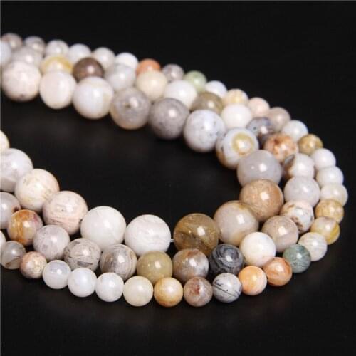 Wholesale Natural Stone Bamboo Leaf Carnelian Agates Round Beads 15.5" Strand 4 6 8 10 12MM Pick Size For Jewelry Making DIY