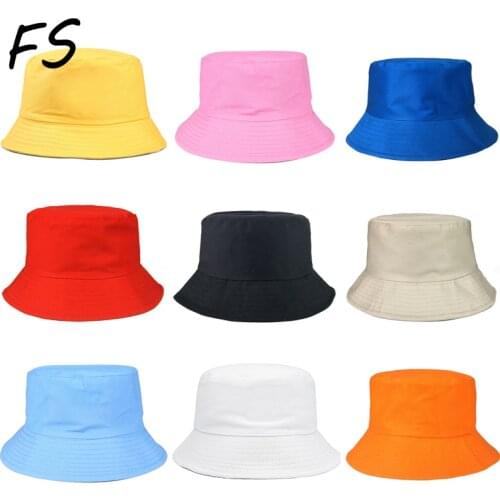 Cotton Bucket Hats Women Summer Sunscreen Panama Hat for Men unisex Solid Color DROP SHIPPING Outdoor Fisherman Hat Beach Cap