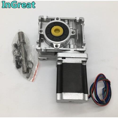 Ratio 60:1 Worm Gearbox Reducer 14mm Output + Nema23 Stepper Motor 3A 2.2NM 87MM