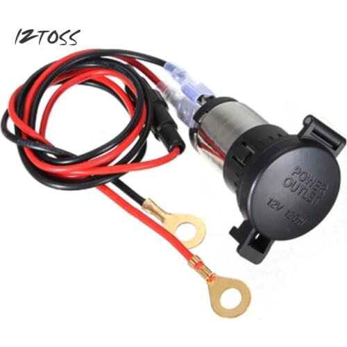 IZTOSS Rechargeable Lighters Car Wire Adapter 12V Car General Cigarette Lighter Converter Waterproof For GPS Navigation Socket