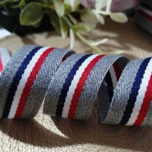 New 1M width 2cm stripe polyester canvas strap bias tape backpack straps stain ribbon cable clothes hats DIY sewing accessories