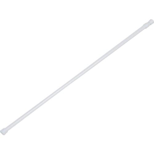 Spring Loaded Extendable Telescopic Net Voile Tension Curtain Rail Pole Rod Rods White 70-120cm
