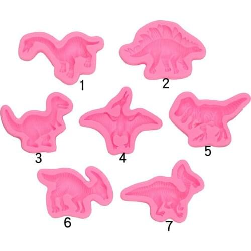 DIY Sugar Craft Cake Occasions Dinosaur Cake Silicone Mold Fondant Mold Cake Decorating Tools Gum Paste Mold
