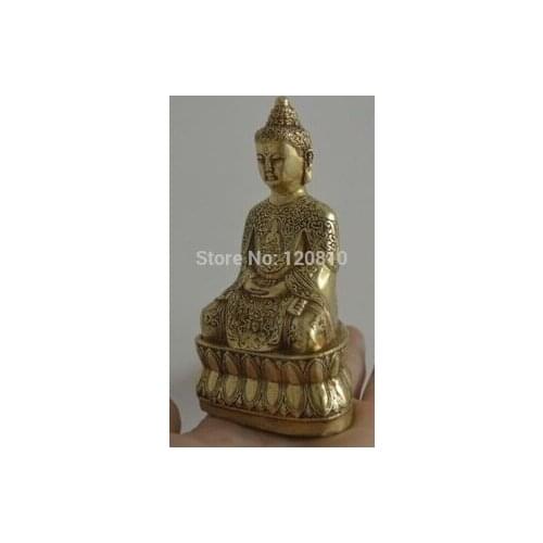 Tibet copper Amitabha Guanyin Buddha Statue