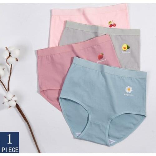 1pcs/set Cotton Panties For Women Underwear Seamless Panties Hip Lift High Waist Brief Plus Size Underpant M L XL XXL XXXL