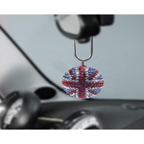 Universal Car Crystal Ornaments Rhinestone Decoration Ball Pendant Car Ornaments for Woman&Girl 1 Piece