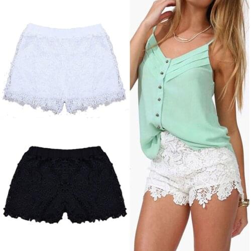 Women Korean Sweet Cute Crochet Tiered Lace Shorts Skort Short Pants Fashion UK