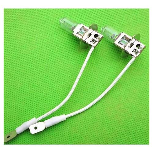 10pcs/LOT H3 12V/24V 55W clear car foglights halogen bulb quartz glass stainless steel base