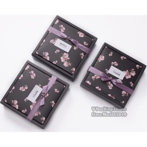 15*15*5cm Tea Soap Cake Packing Gift Box,chocolate candy cookie packing Towel and Clothes Packing Gift Box100pcs/lot