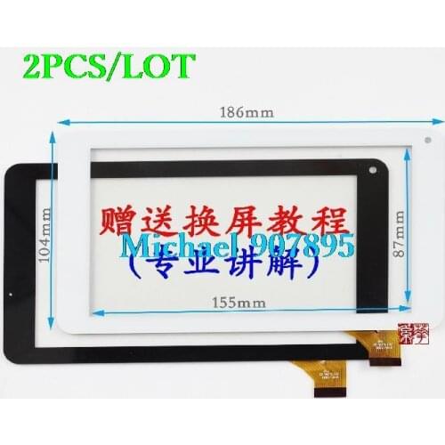 2pcS ENERGY Neo Fpc-TP070215(708B)-02 A-7039A touch capacitance screen tablet handwriting glass noting size and color
