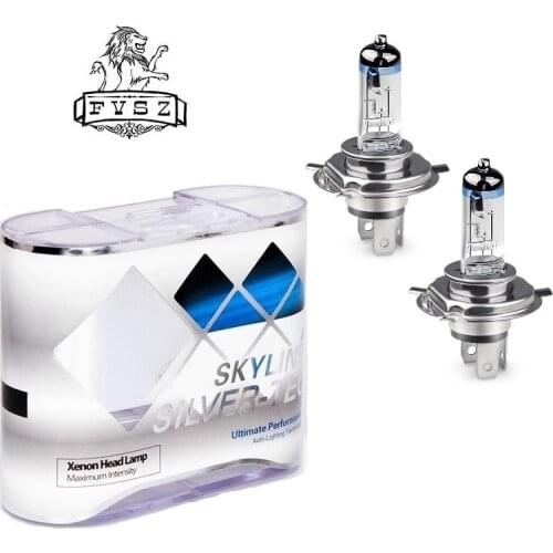 2Pcs 9003 H4 55W 4300K Car Halogen headlamp Bulbs Ultrabright Warm white big lamp Quartz glass lamp HB2 Auto parts