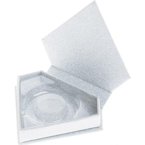 20pcs wholesale False Eyelash Packaging Box Custom your Logo Fake 3d Mink Lashes box Faux Cils strips Glitter diamond Case Empty