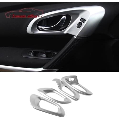 2015 16 17 18 2019 for Renault Kadjar ABS Matte Car Door Bowl Handle Decoration Cover Trim car styling Interior Accessories 1PCS