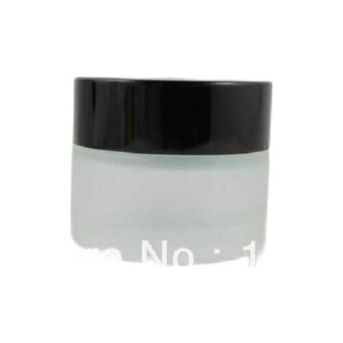 30G frosted glass cream jar with black lid , cosmetic jar