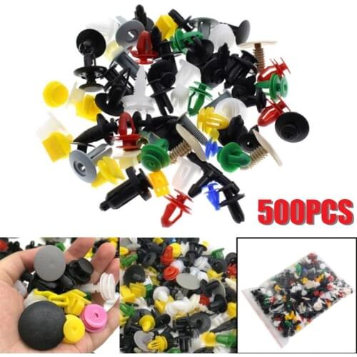 500PCS/Set Mixed Vehicle Fasteners Door Trim Panel Auto Bumper Rivet Car Clips Retainer Push Engine Cover Fender Fastener Clips