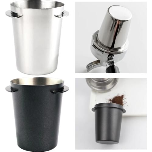 51mm Stainless Steel Dosing Cup Coffee Sniffing Mug Powder Feeder Fit Espresso Machine Portafilter Coffee Tamper Powder