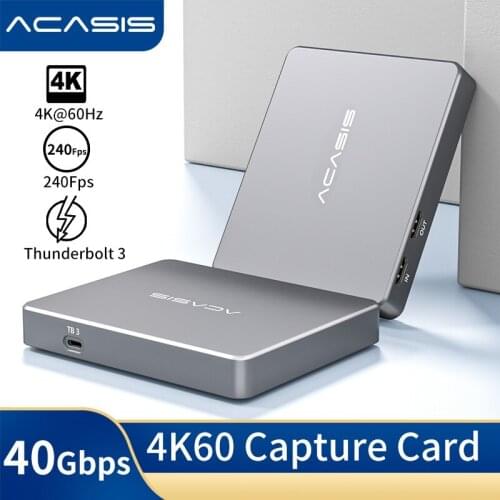 Acasis HD HDMI video capture card 4k60hz live recording switch/PS5 game live broadcast SLR camera support Xbox/Mixer