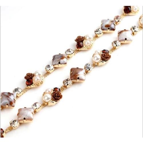 Free Shipping 5 yards Crystal Rhinestone Trim, Rhinestone Applique, Bridal Applique,Wedding Applique,Rhinestone Chain TONG025