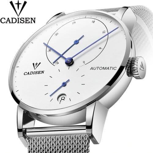 CADISEN luxury brand automatic watches men business mechanical men wristwatch stainless steel waterproof clock Relogio Masculino