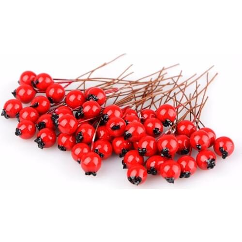 BlueBerry Artificial Flowers Stamen Artificial Berries for Scrapbooking DIY home teble wreath Decoration 50pcs/bag