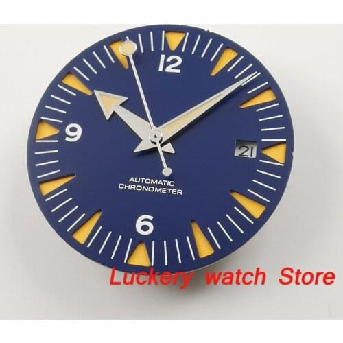 Corgeut 31mm blue watch dial+hands fit for Miyota 8215;Mingzhu 2813;ETA 2824 2836 Automatic movement