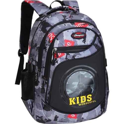 Children School Bags For Teenage Boys Anime Backpack Kids Camouflage Casual Bagpack Lightweight Waterproof Book Bag Pencil Box