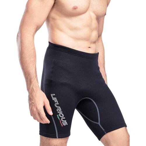 Mens 2MM Neoprene Wetsuits Pant Swimming Surfing Diving Swimsuits Short Rashguard Pants Sunscreen Bathing Suits Trunks
