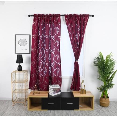 100*130cm Drape Practical Comfortable Hollow Printed Transparent Through Rod Shower Kitchen Bathroom Balcony Window Curtain