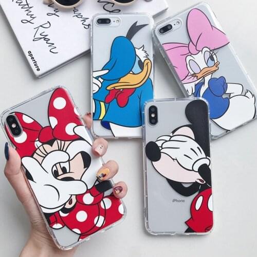 Cute Disney Mickey Minnie Mouse Donald Daisy Duck iPhone plus max 11/12pro max 12mini phone case Action Figure model toys