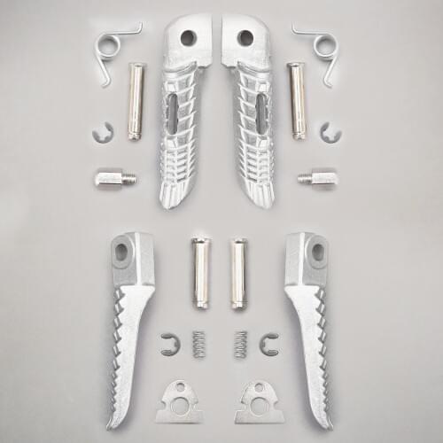 Chrome Motorcycle Front Rear Footrest Foot Peg Motorbike Parts Dirtbike Pitbike for Suzuki GSX-R 600 GSX-R750 GSX-R1000