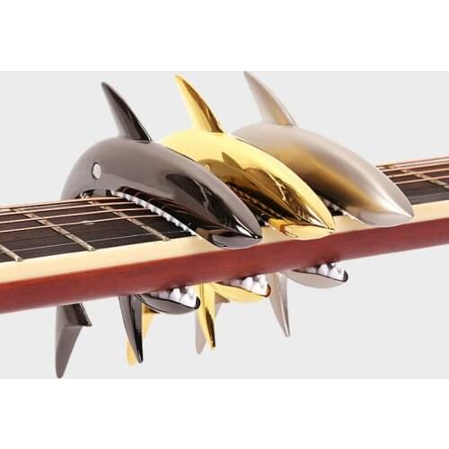 Folk tune changing clip electric wood guitar ukulelli tuning clip tuning clip shark metal clip accessories