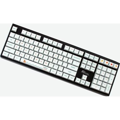 Orange XDA Keycaps PBT Dye-subbed Keycaps for Cherry MX Switches of 61 84 96 104 108 XD60 GK61 GH60 Poker Mechanical Keyboards