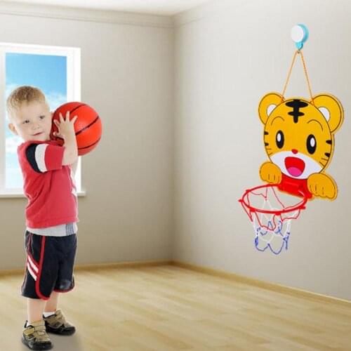 Indoor Adjustable Frog Tiger Hanging Basketball Netball Hoop Mini Kids Game
