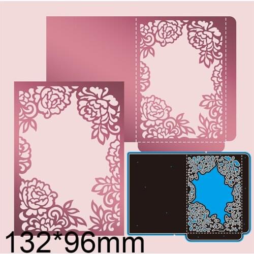 Metal Cutting Dies Rectangle Pattern Card New Scrapbook paper decoration template Embossing DIY Paper Card Craft 132*96mm