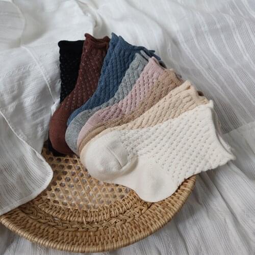 Baby Boy And Girl Toddler Toddlers Cute Solid Short Socks Hollow Out Kids Floor Spanish Pineapple Style Socken