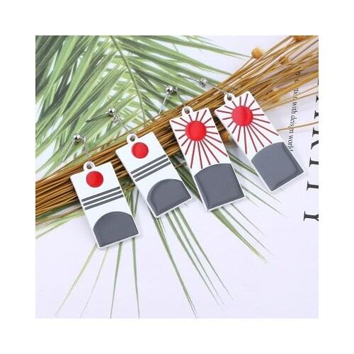 Kimetsu no Yaiba Logo Fashion Anime Cartoon Dangle Earring Animal Earrings Women Girls Kids Jewelry New Gifts