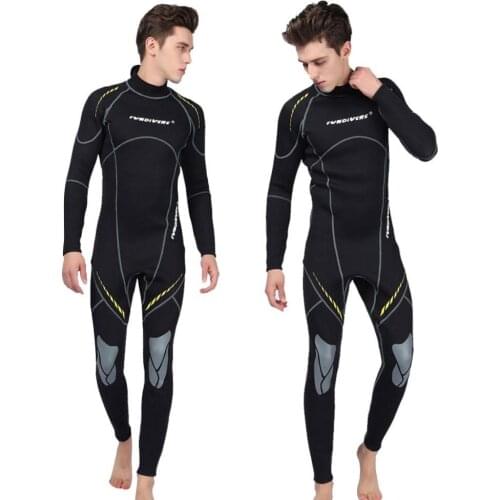 Premium Neoprene Wetsuit 3mm Men Scuba Diving Thermal Winter Warm Wetsuits Full Suit Swimming Surfing Kayaking Equipment Black