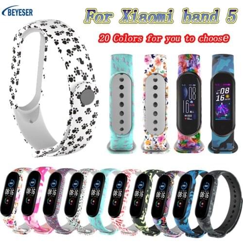 New Arrival Hot Sale Color Soft Silicone Strap Wristband Suitable For Xiaomi Band 5 Smart Watch Bracelet Replaceable Watchband