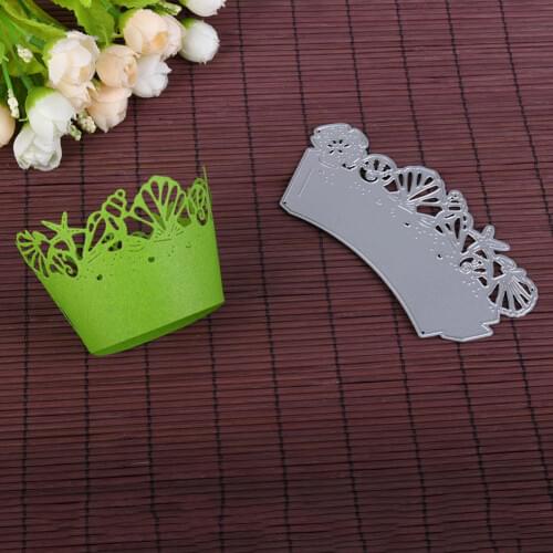 New Seashell Cupcake Case Metal Cutting Dies Stencil for Scrapbooking Paper Card Making Die Cuts Embossing Decorative Tools