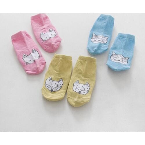 New Brand Cartoon Kids Anti Slip Socks Baby Girl and Boy Cotton design Baby Socks Baby fox design Unisex baby socks CS.96