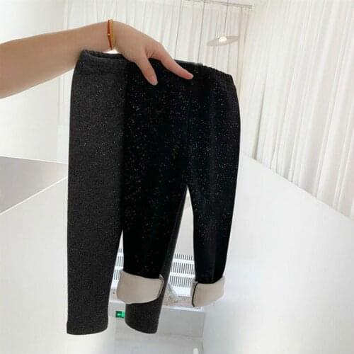 Autumn Winter Baby Girls Leggings Fashion Plus Velvet Warm Thicken Kids Pants Children Girl Skinny Trousers